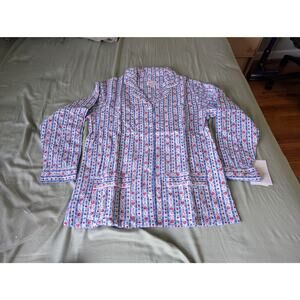 NWT Lanz of Salzburg  Stripe Flannel Pajama size XS